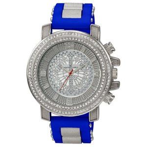 53mm Montres Carlo Rapper Simulate Diamond Clubbing Blue Luxury Men's Watch